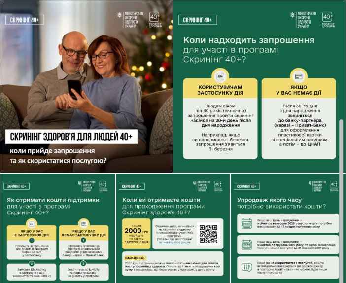 Перелік закладів охорони здоров’я що проводять скринінг здоров’я